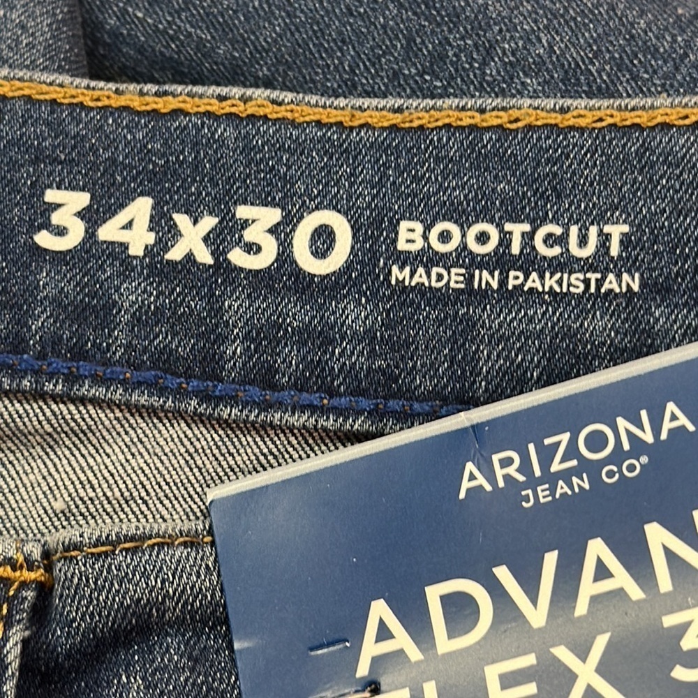 Arizona Jean Co Bootcut Advance Flex 360 Denim Five Pocket Jean Indigo 34/30 NWT - Picture 6 of 8